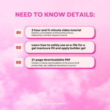 Load image into Gallery viewer, Advanced Gel Manicure: E-File Removal, Cuticle Prep & Builder Gel Application Course