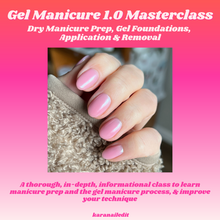 Load image into Gallery viewer, Gel Manicure 1.0 Masterclass: Basic Gel Manicure Foundations, Application &amp; Removal
